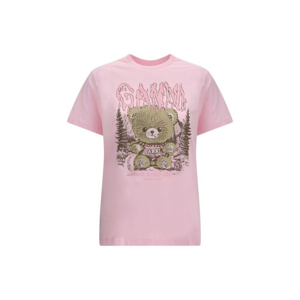 Ganni Multicolor Cotton Women's T-Shirt
